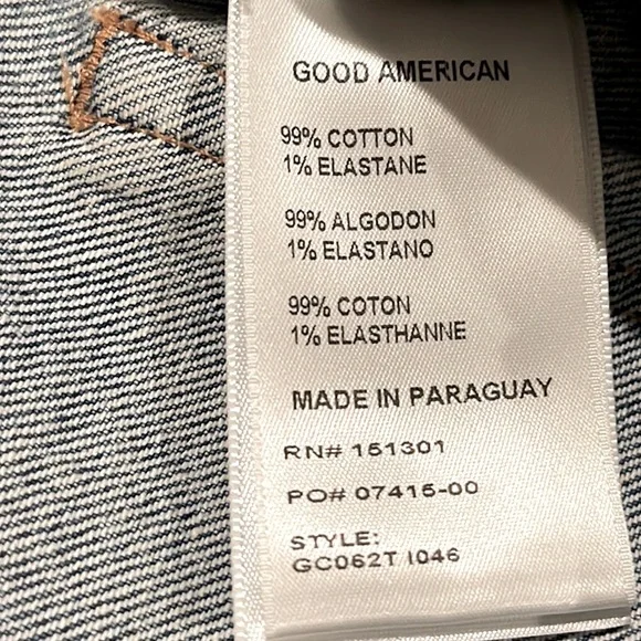 Good American Good Classic Distressed Straight Leg Jeans - Picture 6 of 7